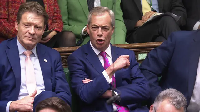 Nigel Farage sat next to Richard Tice