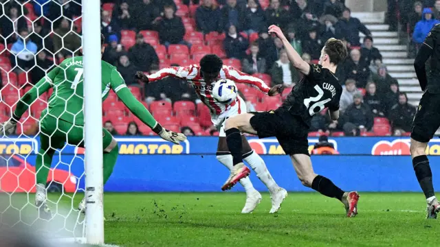 Jesurun Rak-Sakyi heads in Stoke's second goal