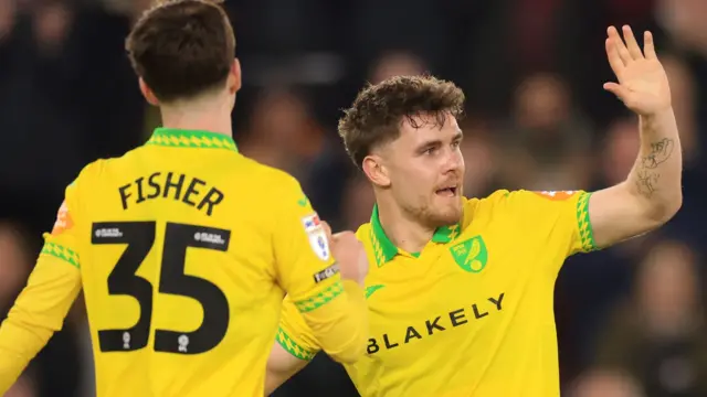 Norwich celebrate scoring