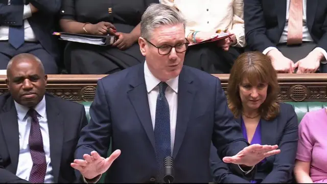Prime Minister Sir Keir Starmer speaking during Prime Minister's Questions in the House of Commons