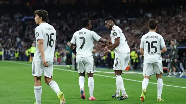 Aurelien Tchouameni celebrates