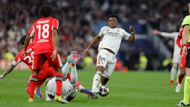 Aurelien Tchouameni on the ball