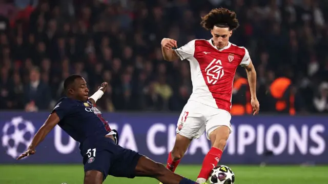 Maghnes Akliouche on the ball