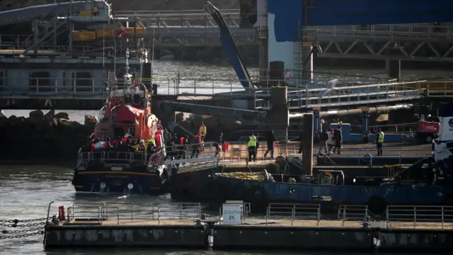 People being brought ashore at Ramsgate