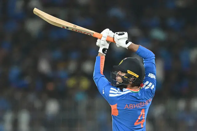Abhishek Sharma plays a shot