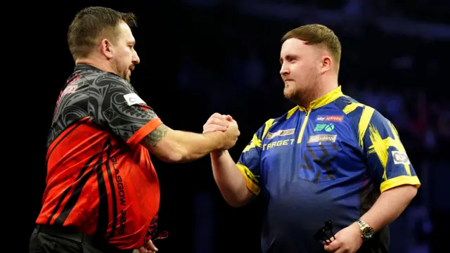 Luke Littler and Jonny Clayton