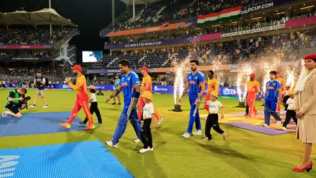 The players walk out
