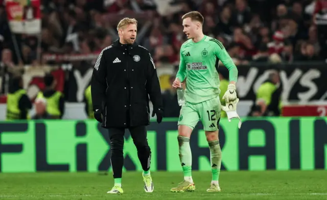 Viljami Sinisalo (right) and Kasper Schmeichel