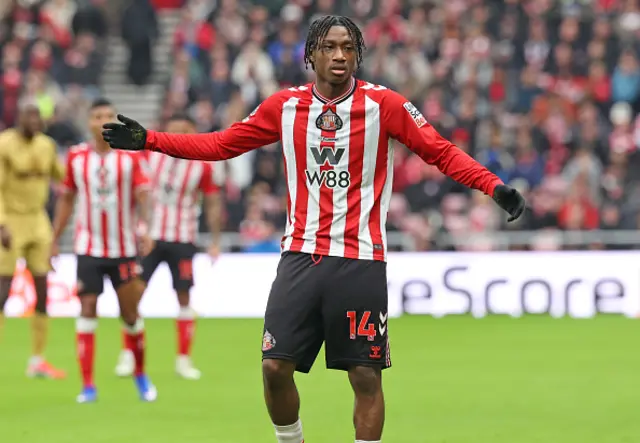 Romaine Mundle of Sunderland looks on