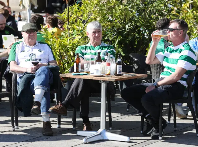 Celtic fans in Stuttgart