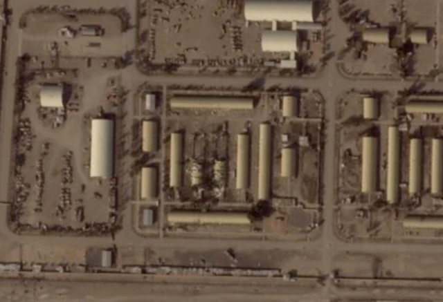 Satellite imagery shows damage to buildings in Kandahar