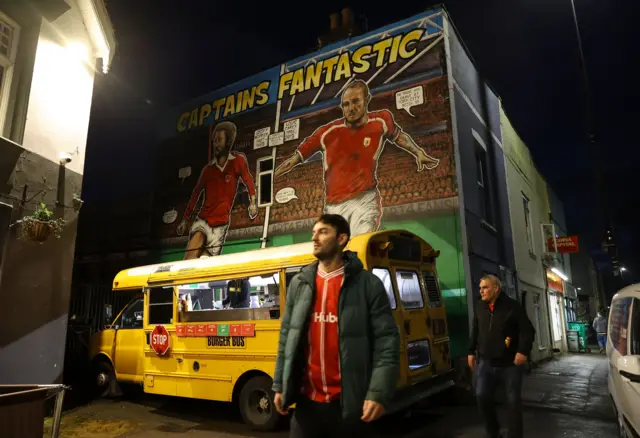 Fans make their way to Ashton Gate ahead of kick off