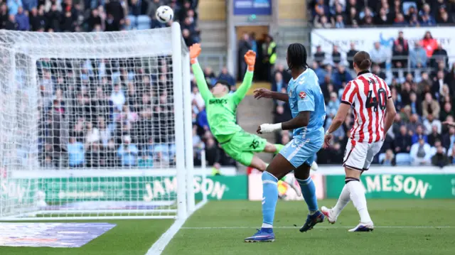 Coventry's Haji Wright is denied
