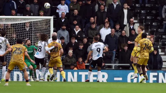 Hayden Carter heads Blackburn's opener at Derby
