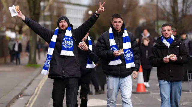 QPR fans on their way to Loftus Road