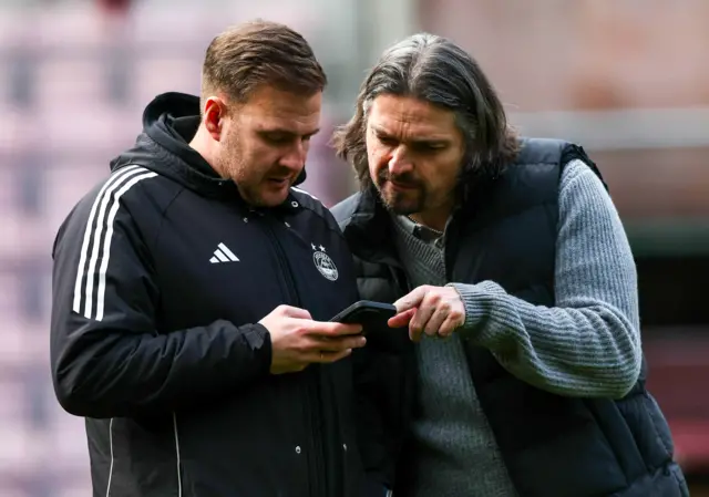 Aberdeen interim manager Peter Leven and director or football Lutz Pfannenstiel