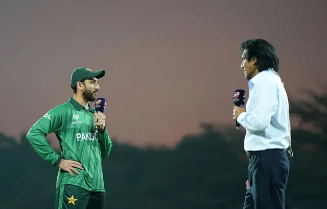 Salman Ali Agha at the toss