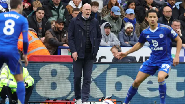 Norwich boss Philippe Clement shouts instructions from the touchline