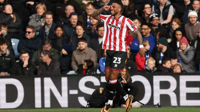 Sheffield United goalscorer Tyrese Campbell