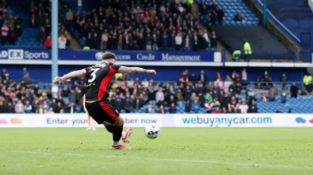 Ryan Manning scores from a free-kick for Southampton