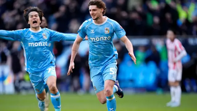 Jack Rudoni runs off to celebrate his late winner