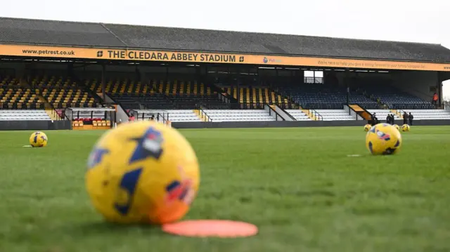 A general view inside Cambridge United's Abbey Stadium