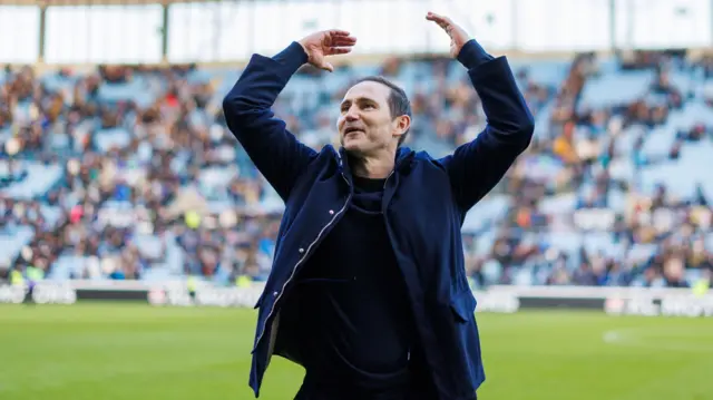 Frank Lampard celebrates at full-time