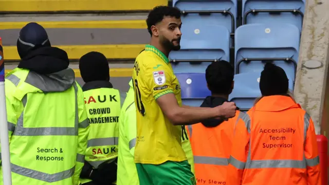 Norwich goalscorer Anis Ben Slimane celebrates