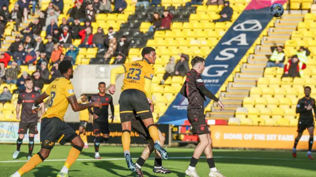 Livingston's Brooklyn Kabongolo scores to make it 1-1