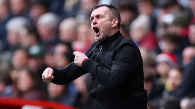 Charlton manager Nathan Jones on the touchline at The Valley