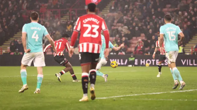 Andre Brooks scores a goal