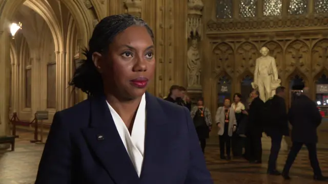 Badenoch speaks to camera in Parliament