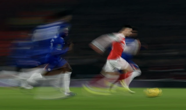 Arsenal's Gabriel Martinelli in action
