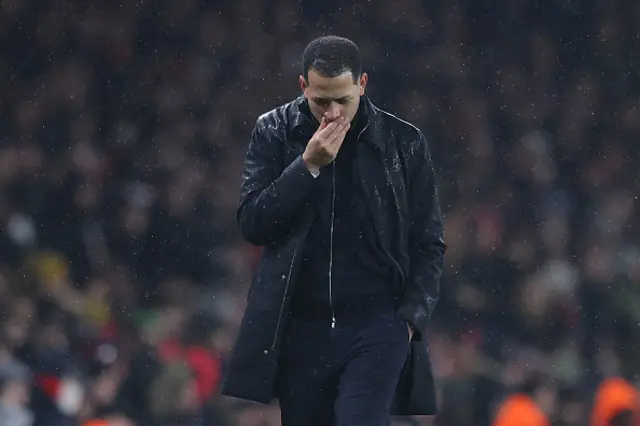Liam Rosenior, Manager of Chelsea looks on