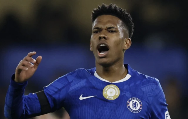 Chelsea's Estevao reacts