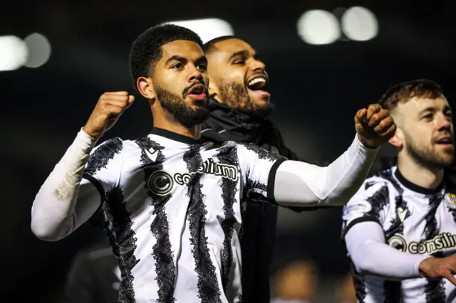 Miguel Freckleton celebrates