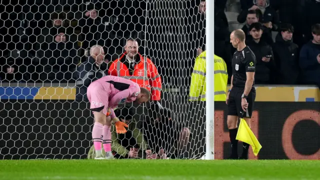 Hole in the net at Hull