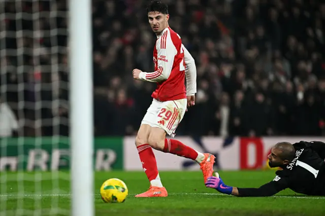 Kai Havertz of Arsenal scores