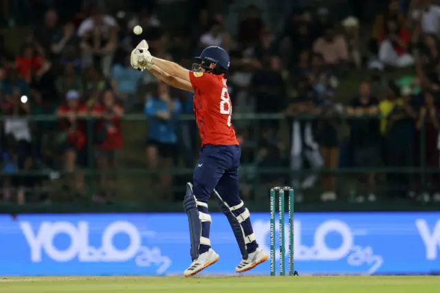 England's Liam Dawson in action