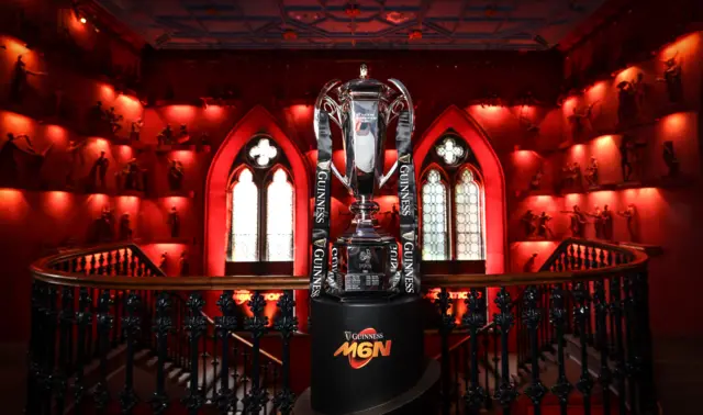 A view of the Men’s Six Nations Championship Trophy