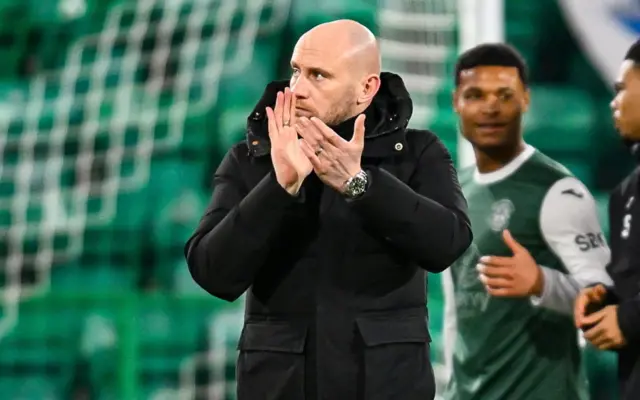 Hibs head coach David Gray