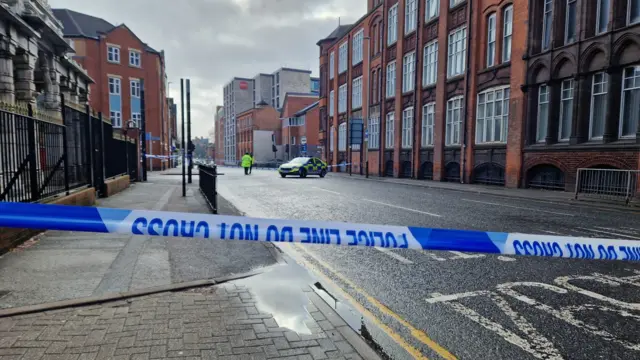 Police cordon in Leicester