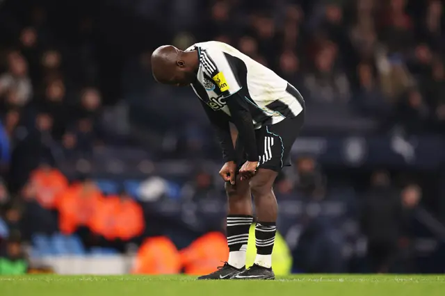 Yoane Wissa of Newcastle United reacts
