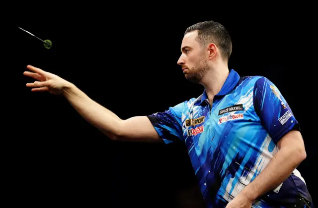 England's Luke Humphries during his match against Wales' Gerwyn Price during the BetMGM Premier League Darts at the Utilita Arena, Newcastle upon Tyne