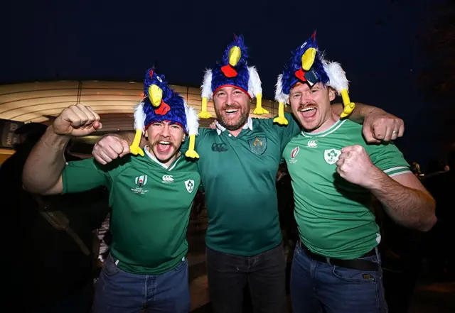 Ireland fans at the Stade de France