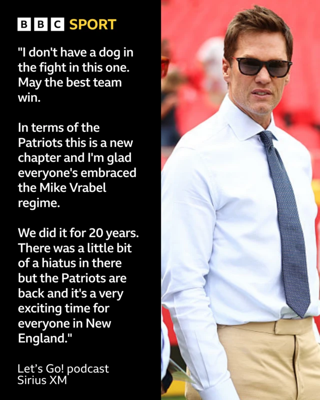Tom Brady in the NFL ahead of the Super Bowl