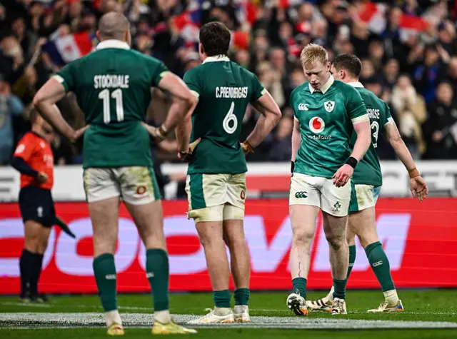 Ireland players dejected