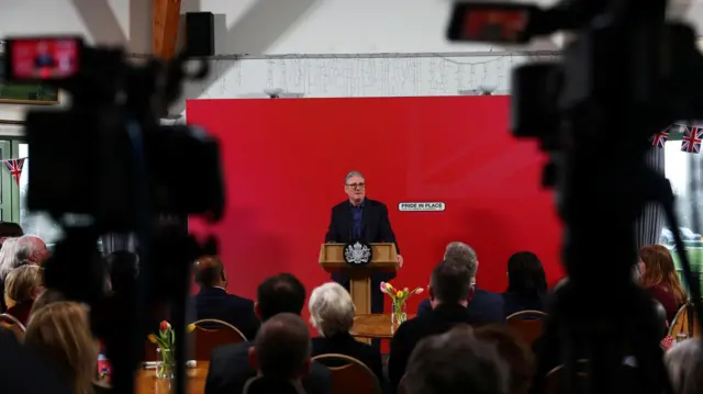 Keir Starmer giving speech