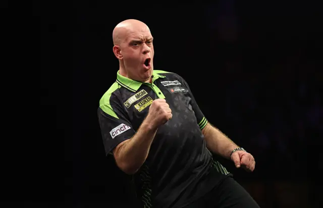 Michael van Gerwen celebrates