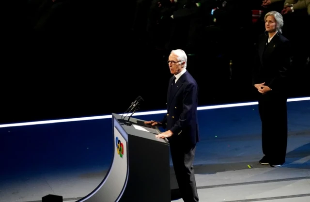 Kirsty Coventry, President of the International Olympic Committee and Giovanni Malago, President of the Italian National Olympic Committee